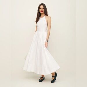 Reformation Percy Linen Dress White Size 8